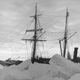 The Endurance stuck in the Antarctic ice.